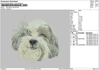 Dog Head 2201 Embroidery File 6 sizes