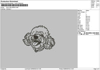 Dog Line 0306 Embroidery File 6 sizes