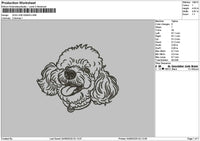Dog Line 0306 Embroidery File 6 sizes