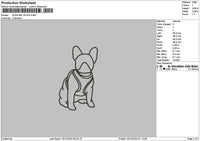 Dog Line 1912 Embroidery File 6 sizes