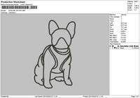 Dog Line 1912 Embroidery File 6 sizes