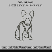Dog Line 1912 Embroidery File 6 sizes