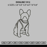Dog Line 1912 Embroidery File 6 sizes