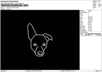 Dog Line 1124 Embroidery File 6 sizes