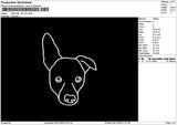 Dog Line 1124 Embroidery File 6 sizes