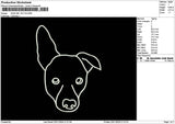 Dog Line 1124 Embroidery File 6 sizes