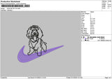 Dogline Swoosh Embroidery File 6 sizes