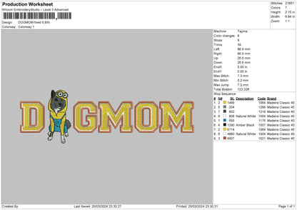 Dogmom2103 Embroidery Fie 6 sizes