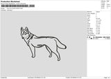 Dog Outline 0210 Embroidery File 6 sizes