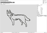 Dog Outline 0210 Embroidery File 6 sizes