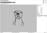 Dog Outline 0324 Embroidery File 6 sizes