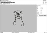 Dog Outline 0324 Embroidery File 6 sizes