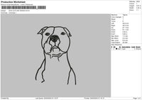 Dog Outline 0324 Embroidery File 6 sizes