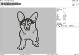 Dog Outline 1801 Embroidery File 6 sizes