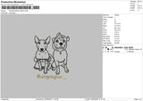 Dogs Outline 0205 Embroidery File 6 sizes