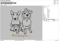 Dogs Outline 0205 Embroidery File 6 sizes