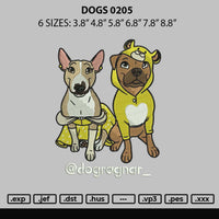 Dogs 0205 Embroidery File 6 sizes