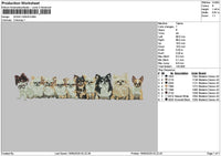 Dogs 1505 Embroidery File 6 sizes