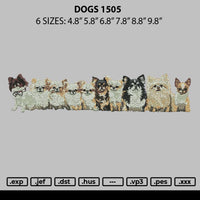 Dogs 1505 Embroidery File 6 sizes