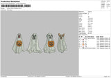 Dogs Halloween Embroidery File 6 sizes