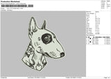 Dog Tattooed Bull Embroidery File 4 size