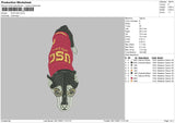 Dog USC Embroidery File 4 size