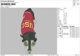 Dog USC Embroidery File 4 size