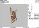 Dog 0210c Embroidery File 6 sizes