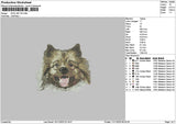 Dog 0611 Embroidery File 6 sizes
