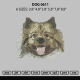 Dog 0611 Embroidery File 6 sizes