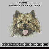 Dog 0611 Embroidery File 6 sizes