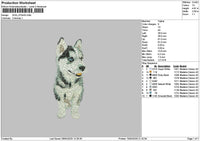 Dog 0704 Embroidery File 6 sizes