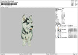 Dog 0704 Embroidery File 6 sizes