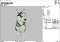 Dog 0704 Embroidery File 6 sizes