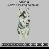 Dog 0704 Embroidery File 6 sizes