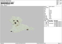 Dog 1701B Embroidery File 6 sizes
