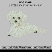 Dog 1701B Embroidery File 6 sizes