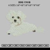 Dog 1701B Embroidery File 6 sizes