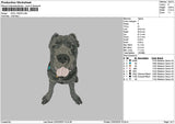 Dog 1902c Embroidery File 6 sizes