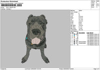 Dog 1902c Embroidery File 6 sizes
