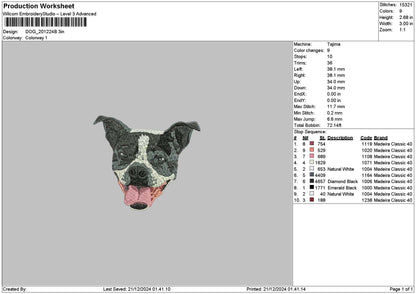 Dog 1224b Embroiery File 6 sizes