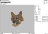 Dog 2107 Embroidery File 6 sizes