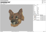 Dog 2107 Embroidery File 6 sizes