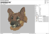 Dog 2107 Embroidery File 6 sizes