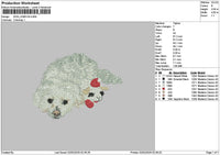 Dog 2901a Embroidery File 6 sizes