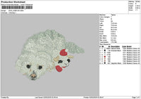 Dog 2901a Embroidery File 6 sizes