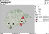 Dog 2901a Embroidery File 6 sizes