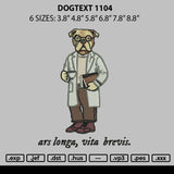 Dogtext 1104 Embroidery File 6 sizes