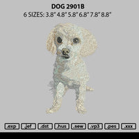 Dog 2901b Embroidery File 6 sizes