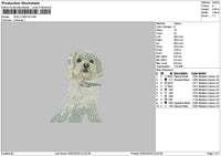 Dog 2901c Embroidery File 6 sizes